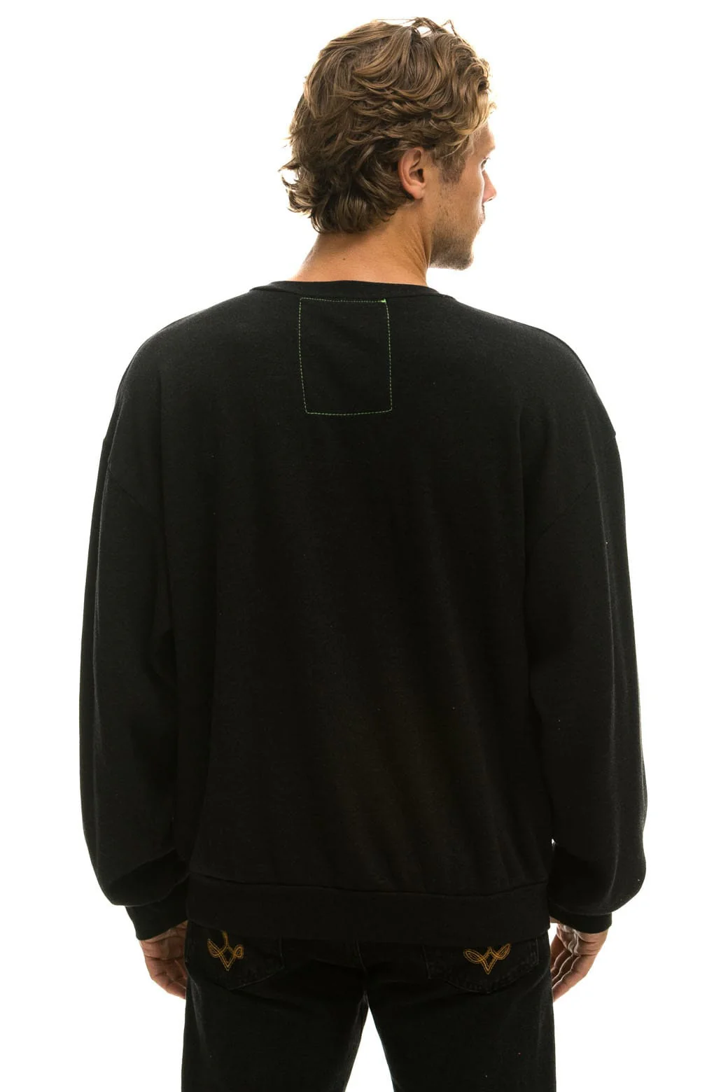 LOCALS ONLY RELAXED CREW SWEATSHIRT - BLACK