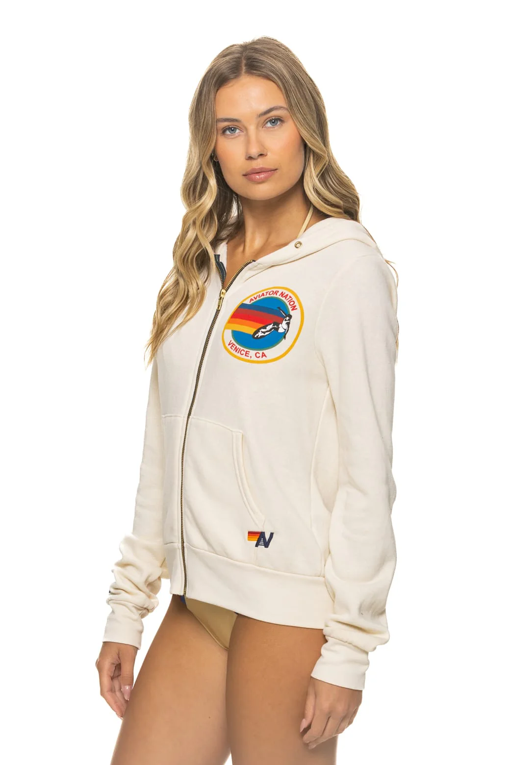 AVIATOR NATION HOODIE - VINTAGE WHITE