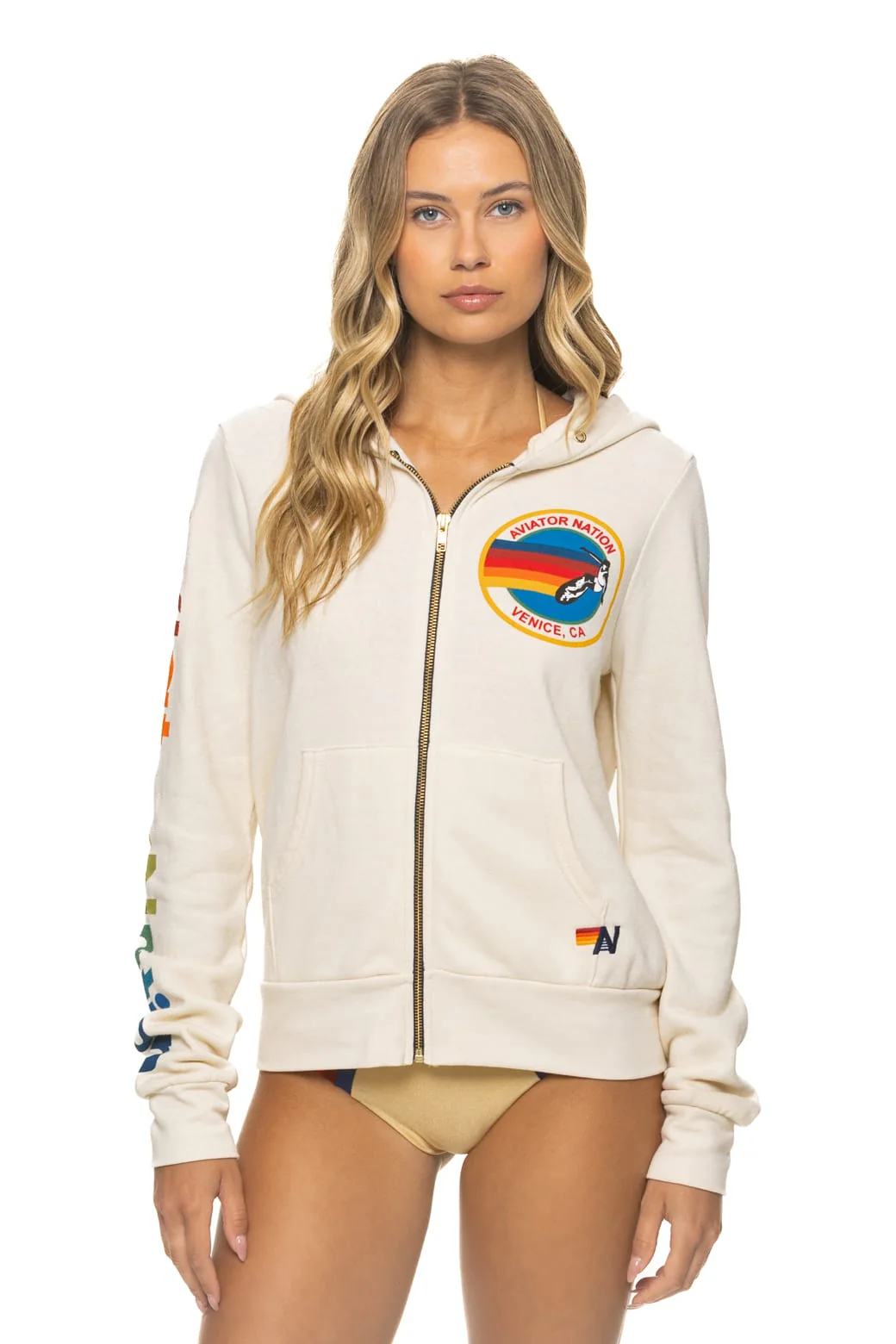 AVIATOR NATION HOODIE - VINTAGE WHITE