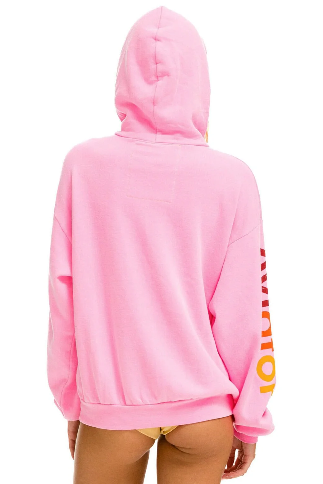 AVIATOR NATION HAMPTONS RELAXED PULLOVER HOODIE - NEON PINK