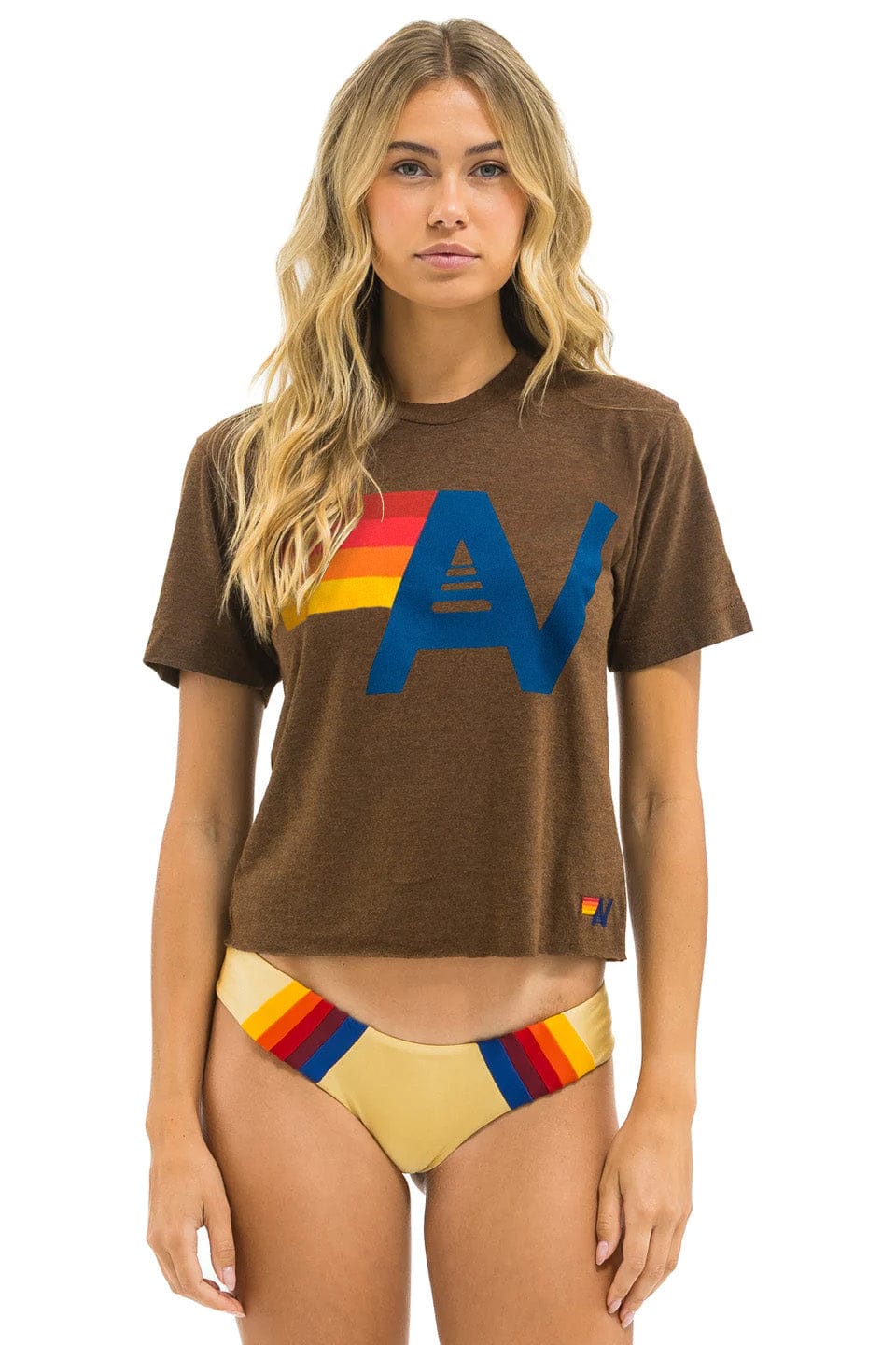 12917-logo-boyfriend-tee-chocolate-1.jpg LOGO BOYFRIEND TEE - CHOCOLATE