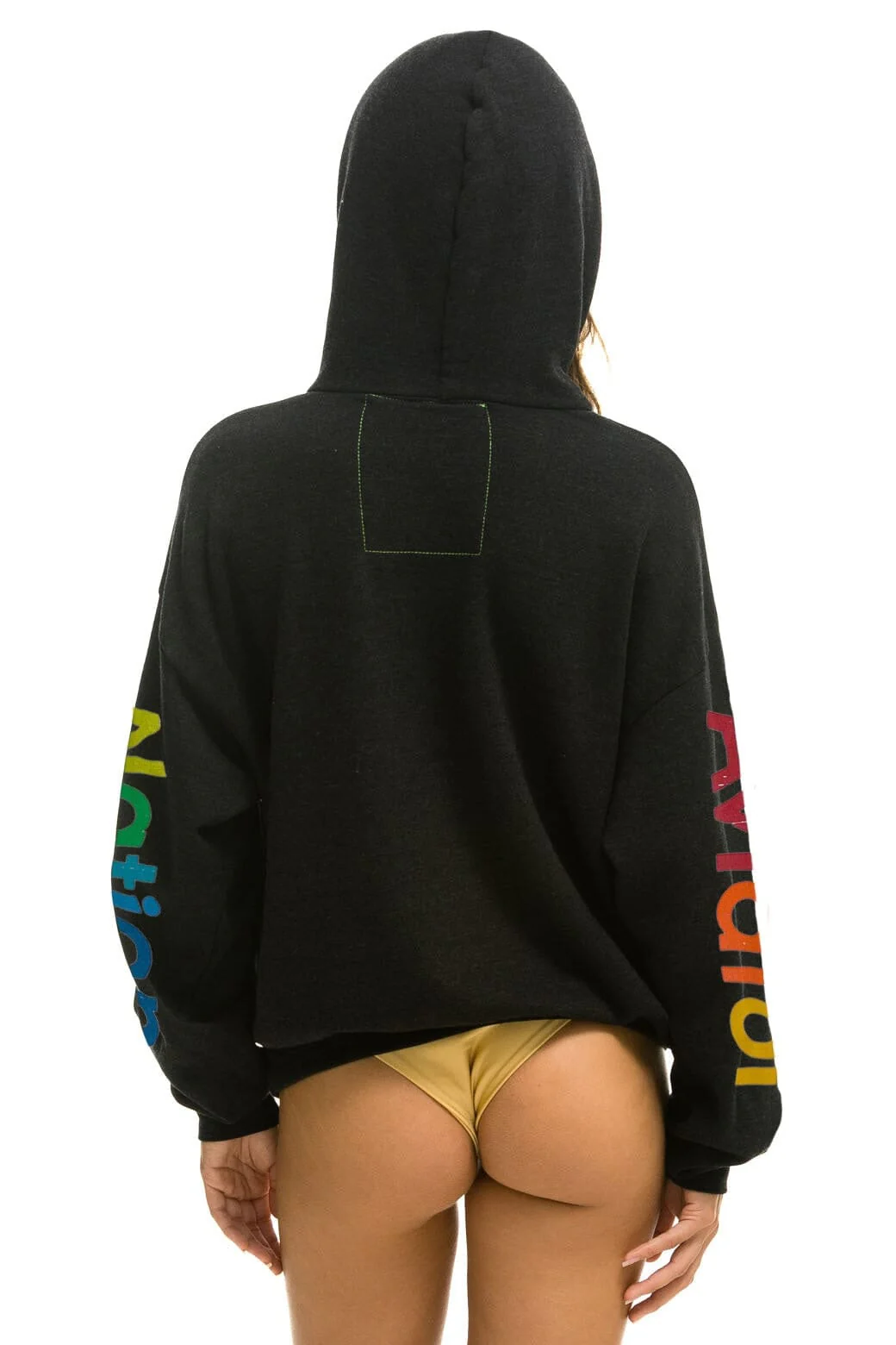 AVIATOR NATION MILL VALLEY RELAXED PULLOVER HOODIE - BLACK