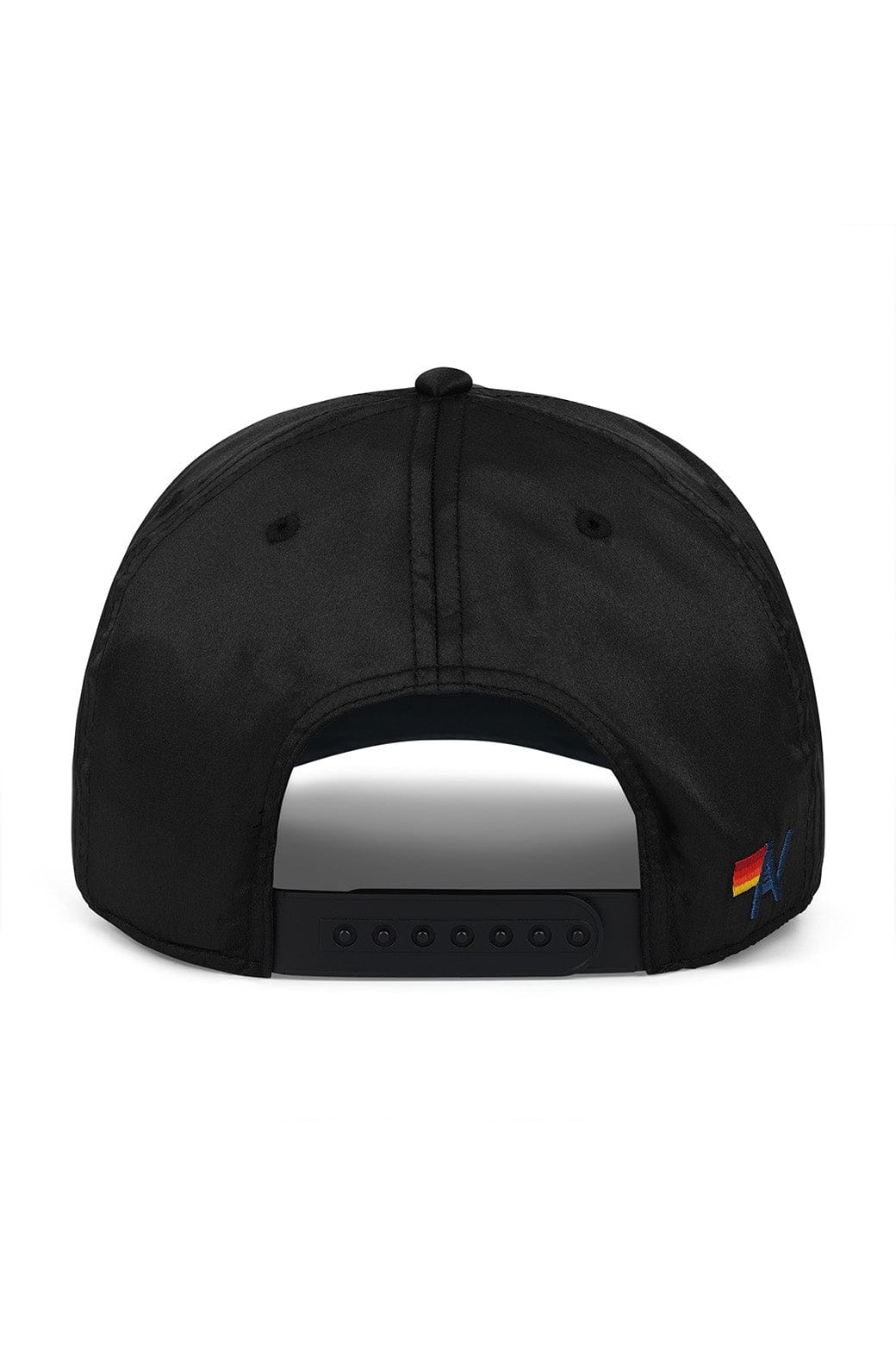 MEMBERS EXCLUSIVE VINTAGE SATIN SCRIPT TRUCKER HAT - BLACK // NEON YELLOW