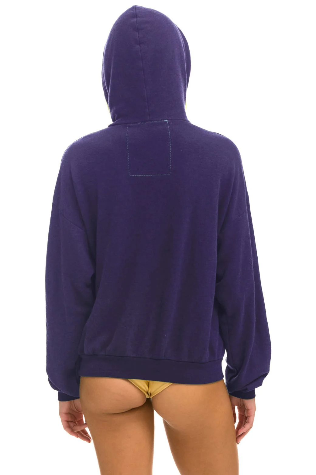 WAVE STRIPE 4 PULLOVER HOODIE RELAXED - DEEP PURPLE // PURPLE