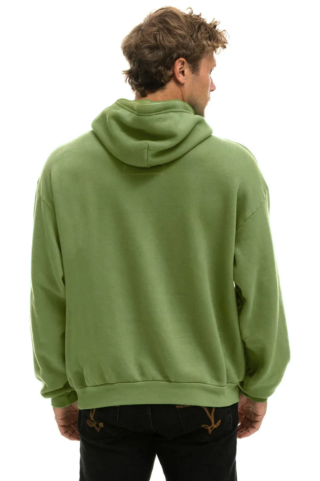 WAVE STRIPE 4 PULLOVER HOODIE RELAXED - JUNGLE GREEN // GREEN