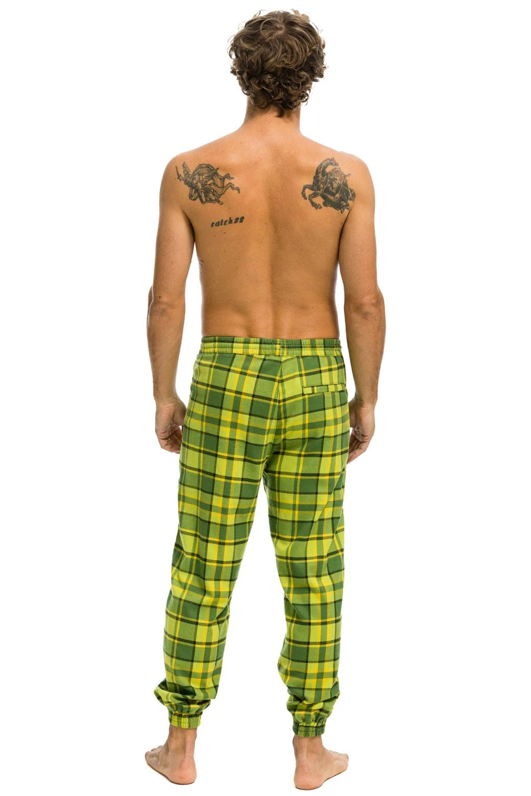 16431-unisex-plaid-lodge-pant-avocado-plaid-8.webp UNISEX PLAID LODGE PANT - AVOCADO PLAID