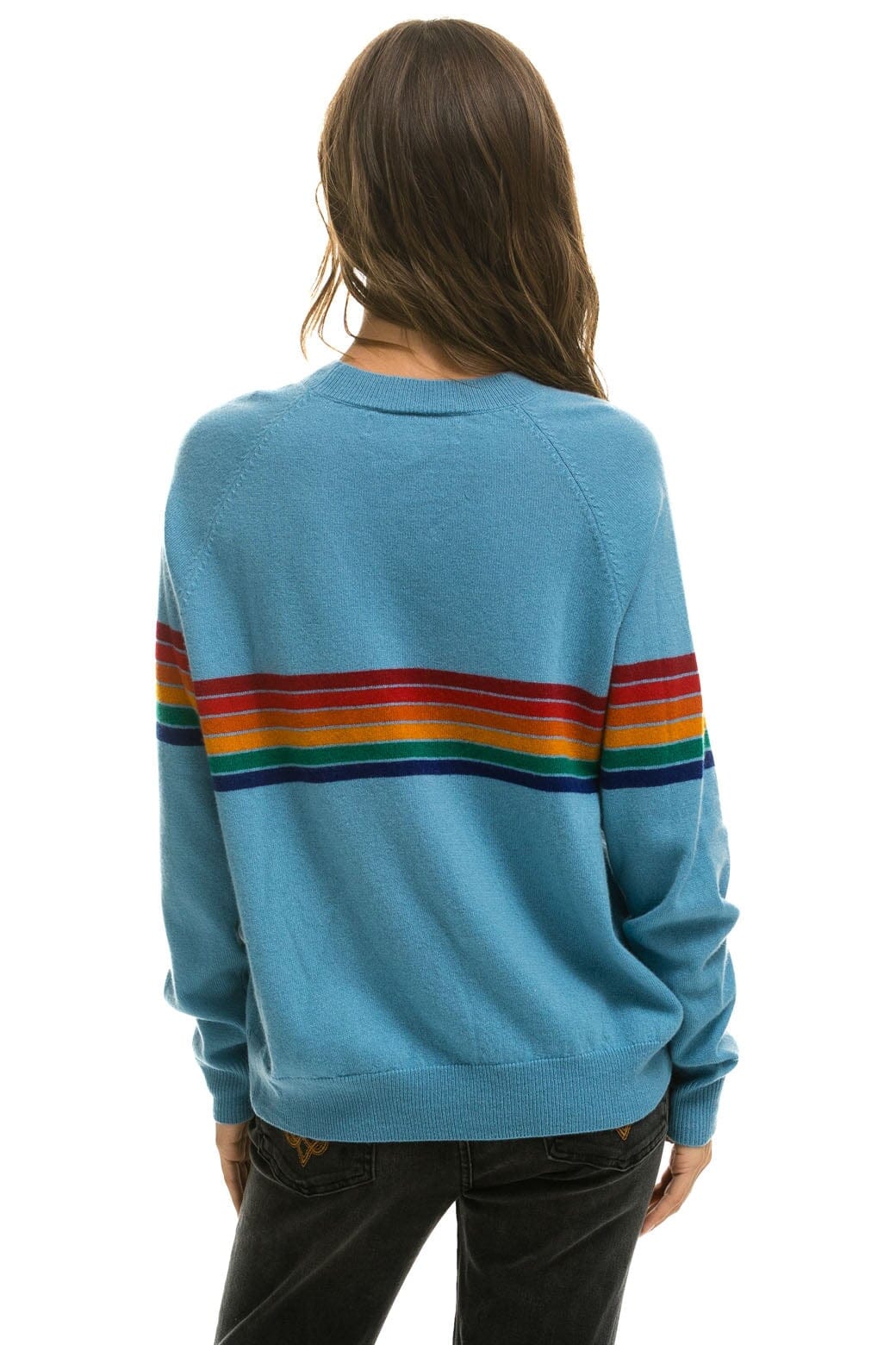 16651-rainbow-stripe-6-unisex-light-cashmere-sweater-ocean-5.jpg RAINBOW STRIPE 6 UNISEX LIGHT CASHMERE SWEATER - OCEAN