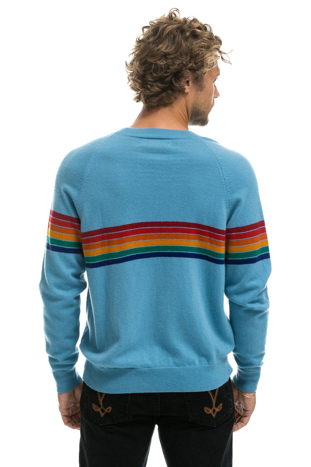 16651-rainbow-stripe-6-unisex-light-cashmere-sweater-ocean-8.jpg RAINBOW STRIPE 6 UNISEX LIGHT CASHMERE SWEATER - OCEAN