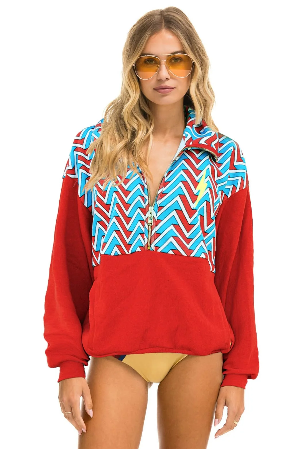 16823-geo-zig-bolt-embroidery-fleece-half-zip-color-block-sweatshirt-red-blue-1.webp GEO ZIG BOLT EMBROIDERY FLEECE HALF ZIP COLOR BLOCK SWEATSHIRT - RED // BLUE