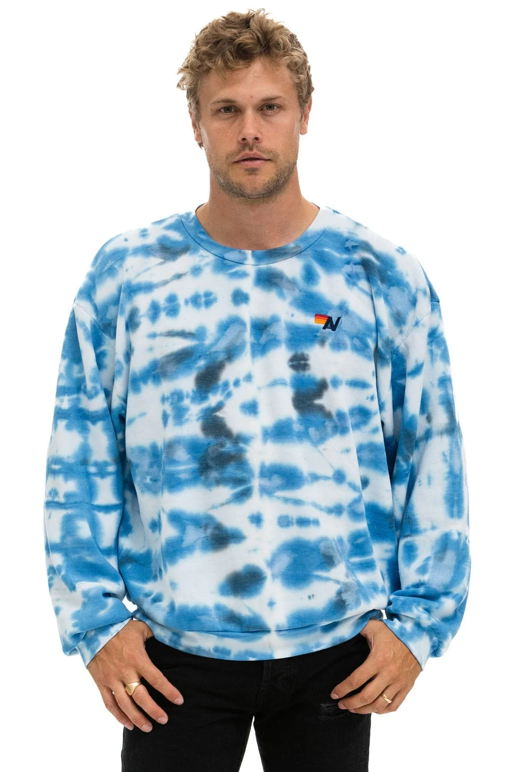 17023-hand-dyed-relaxed-crew-sweatshirt-tie-dye-blue-2.webp HAND DYED RELAXED CREW SWEATSHIRT - TIE DYE BLUE