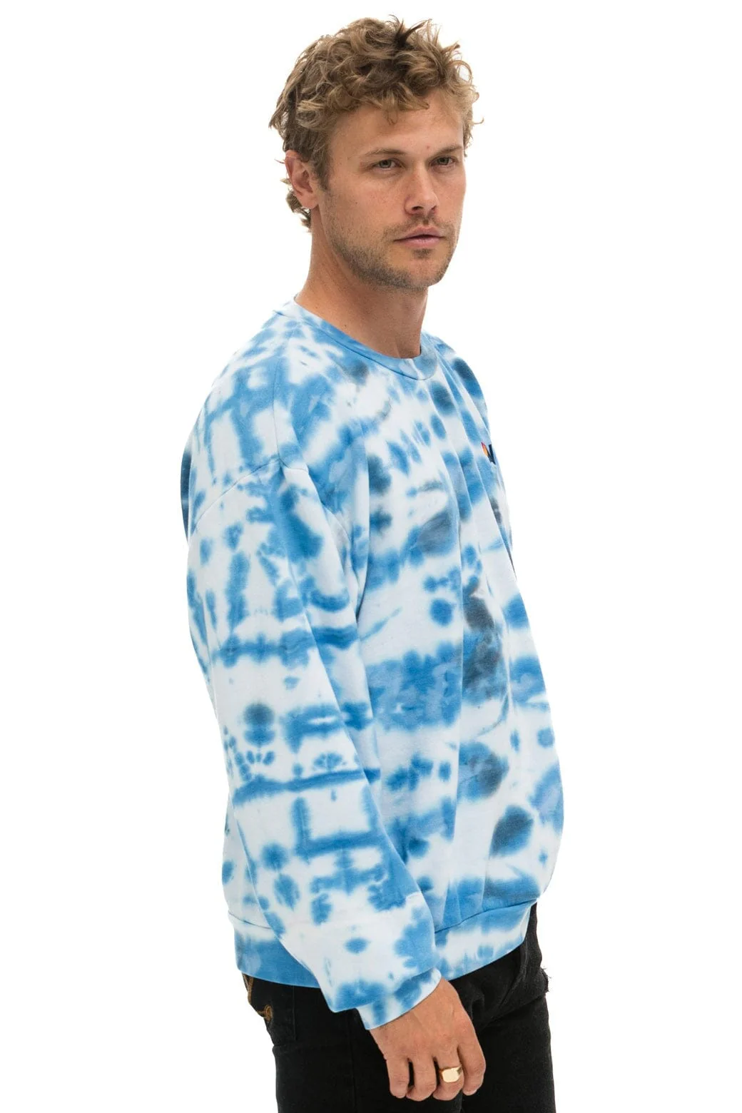 17023-hand-dyed-relaxed-crew-sweatshirt-tie-dye-blue-4.webp HAND DYED RELAXED CREW SWEATSHIRT - TIE DYE BLUE