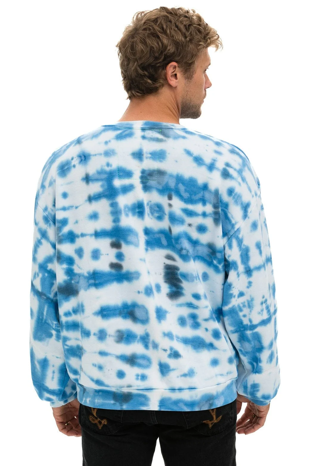 17023-hand-dyed-relaxed-crew-sweatshirt-tie-dye-blue-8.webp HAND DYED RELAXED CREW SWEATSHIRT - TIE DYE BLUE