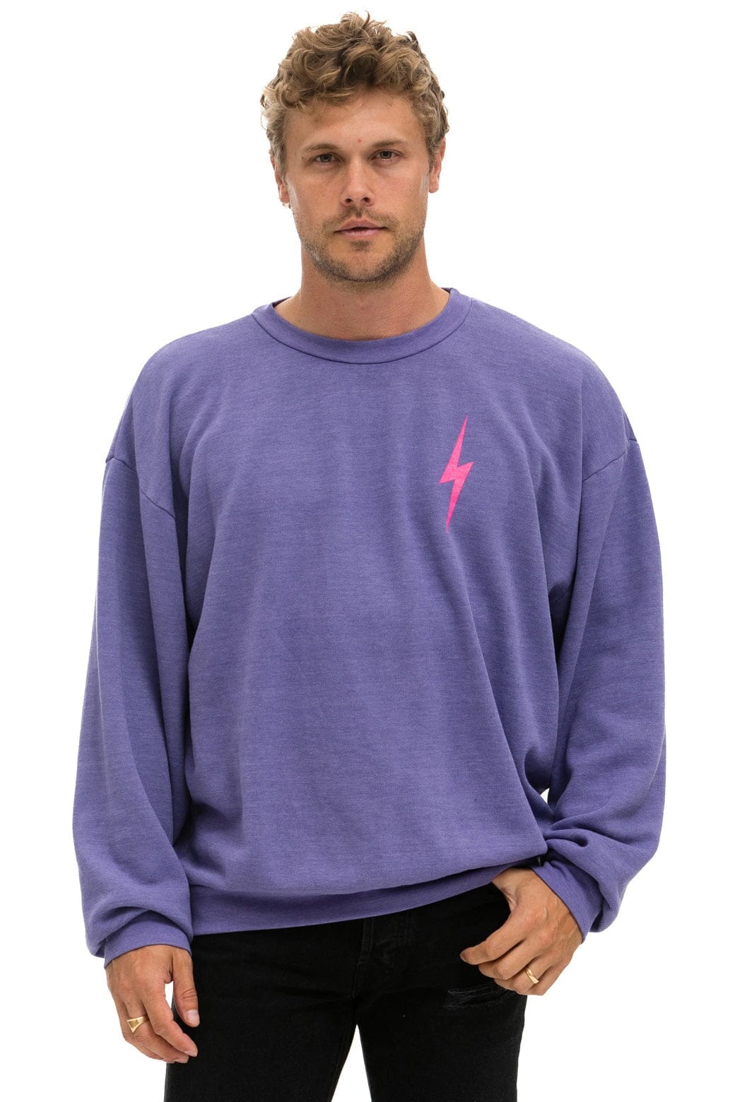 17829-bolt-2-relaxed-crew-sweatshirt-lavender-neon-pink-2.jpg BOLT 2 RELAXED CREW SWEATSHIRT - LAVENDER // NEON PINK