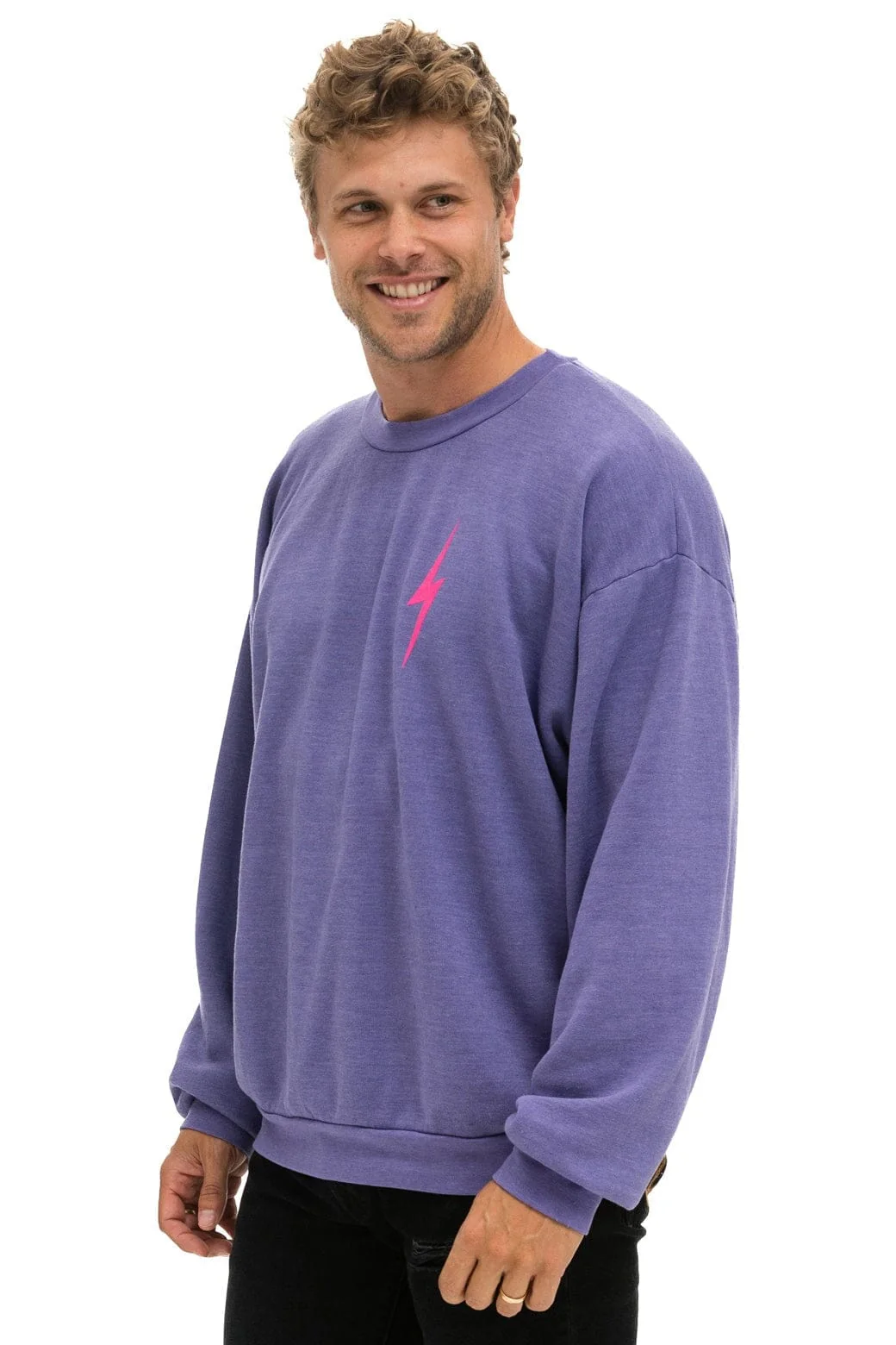 17829-bolt-2-relaxed-crew-sweatshirt-lavender-neon-pink-4.webp BOLT 2 RELAXED CREW SWEATSHIRT - LAVENDER // NEON PINK