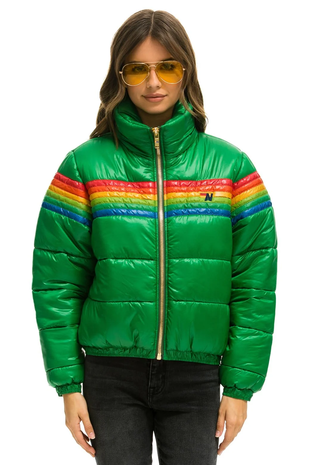 1848-6-stripe-luxe-apres-puffer-jacket-glossy-amazon-1.webp 6 STRIPE LUXE APRES PUFFER JACKET - GLOSSY AMAZON