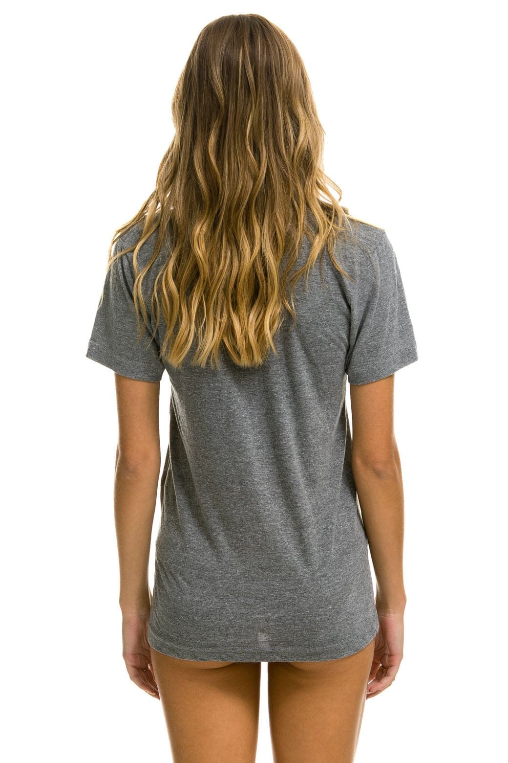 AVIATOR NATION MALIBU CREW TEE SHIRT - HEATHER GREY