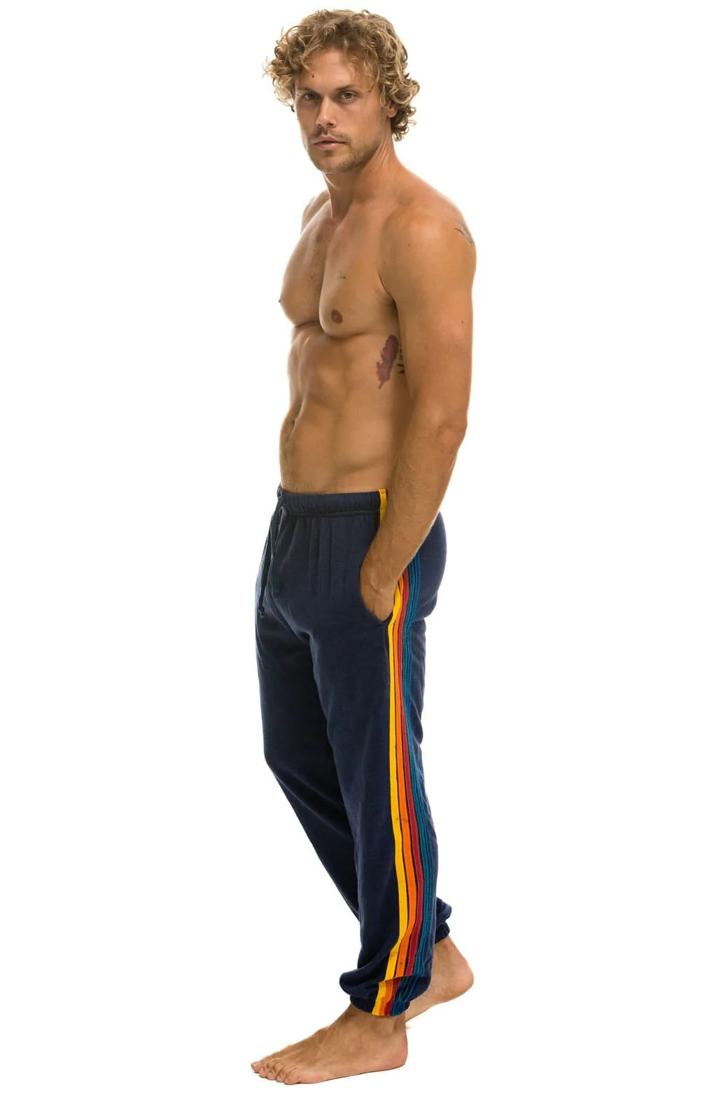 2064-5-stripe-sweatpants-navy-1.webp 5 STRIPE SWEATPANTS - NAVY