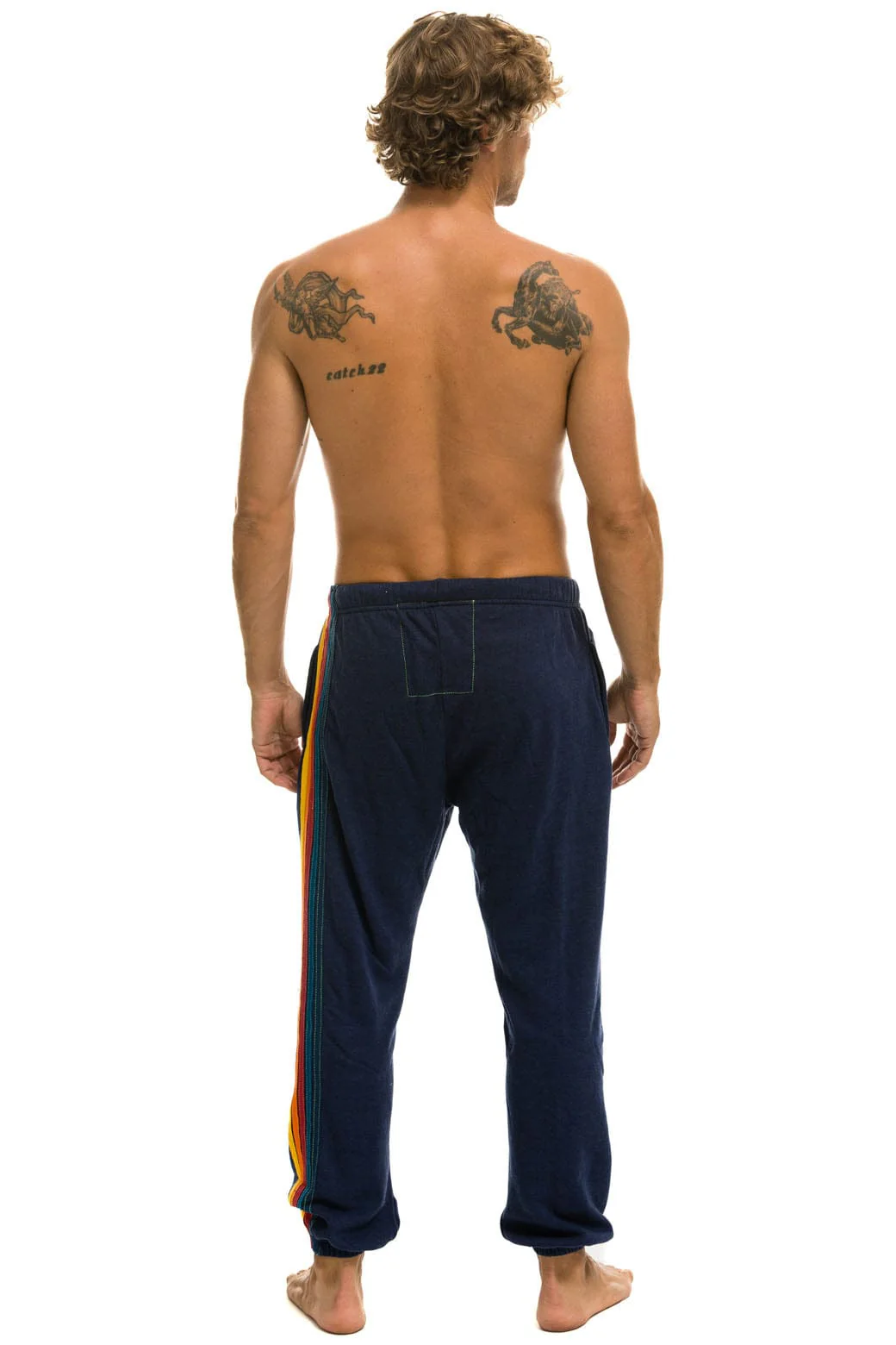 2064-5-stripe-sweatpants-navy-7.webp 5 STRIPE SWEATPANTS - NAVY
