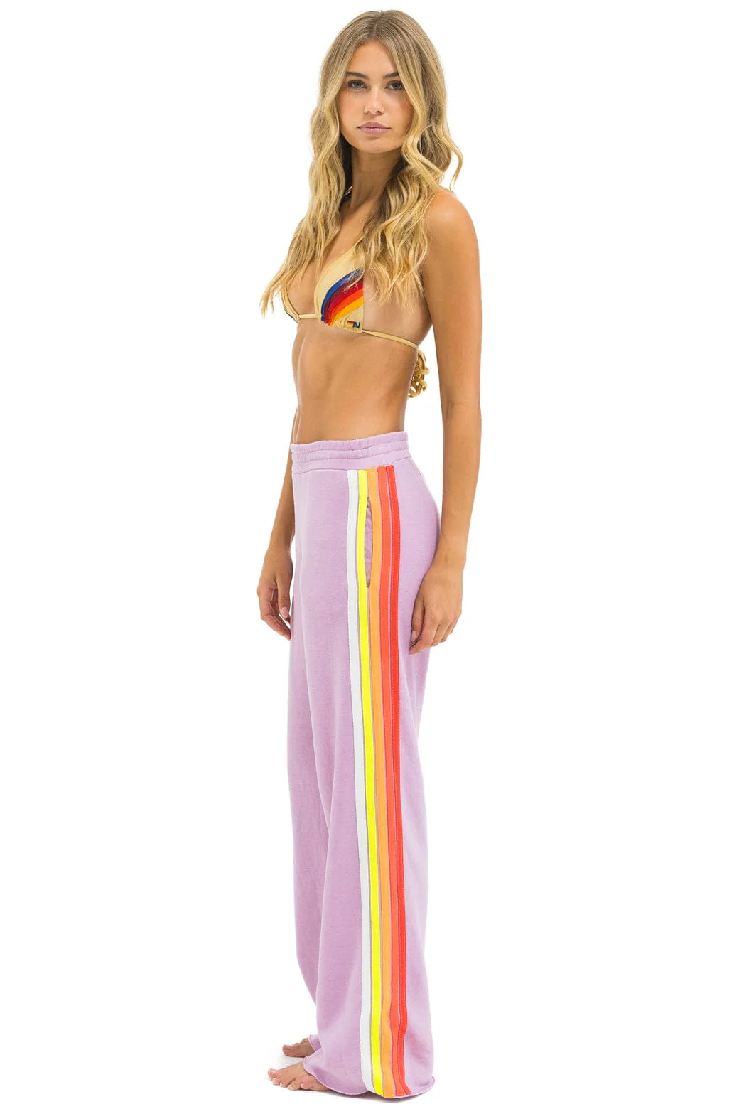 234-5-stripe-wide-leg-pocket-sweatpants-mauve-white-neon-1.webp 5 STRIPE WIDE LEG POCKET SWEATPANTS - MAUVE // WHITE NEON