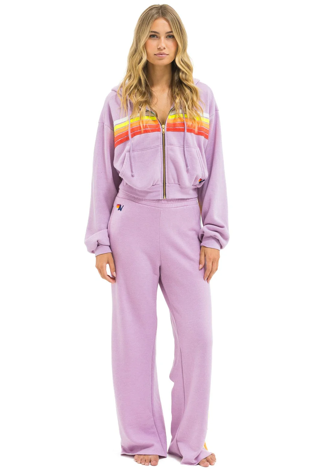 234-5-stripe-wide-leg-pocket-sweatpants-mauve-white-neon-5.webp 5 STRIPE WIDE LEG POCKET SWEATPANTS - MAUVE // WHITE NEON