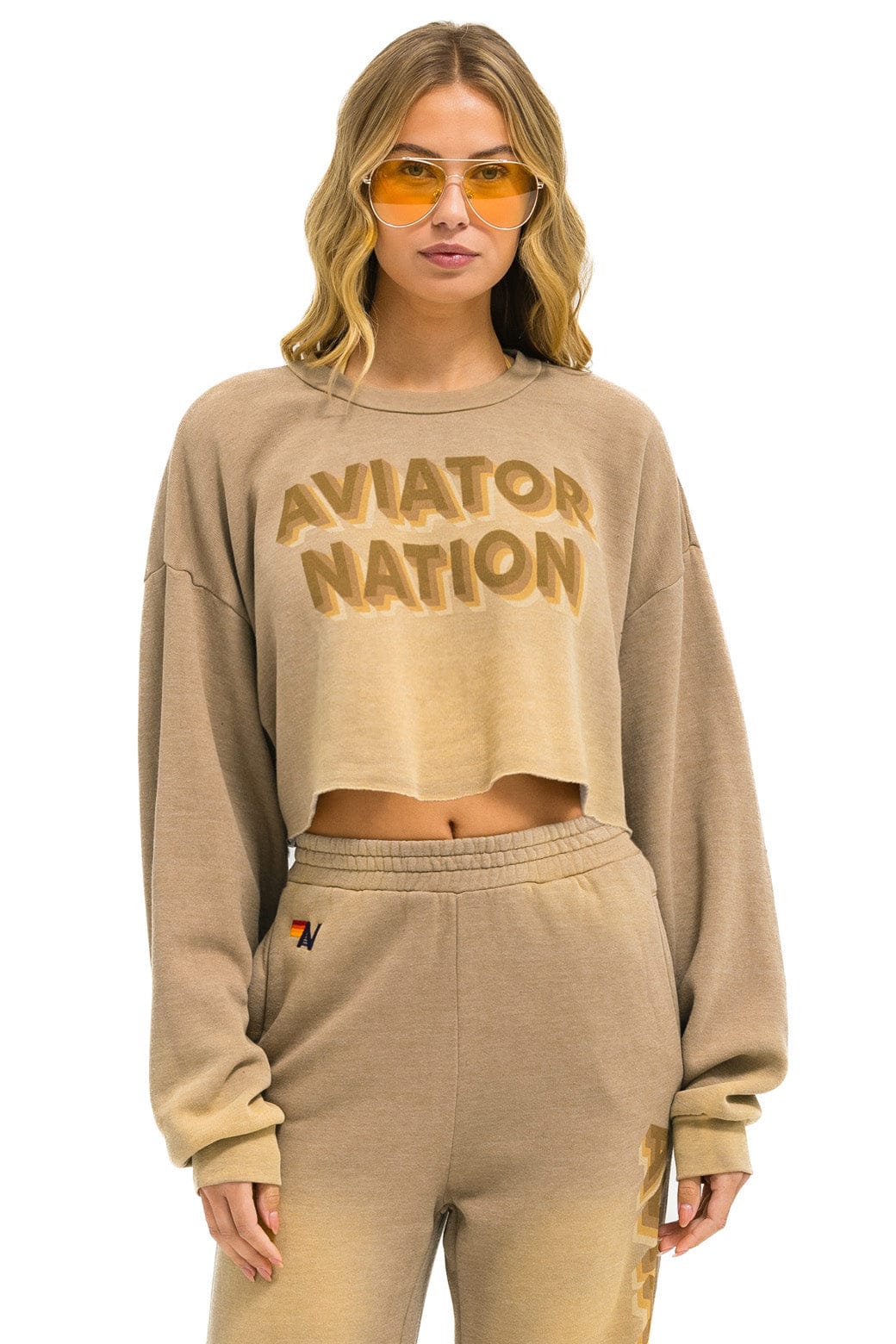 2535-an-3d-cropped-crew-sweatshirt-relaxed-faded-tan-1.jpg AN 3D CROPPED CREW SWEATSHIRT RELAXED - FADED TAN
