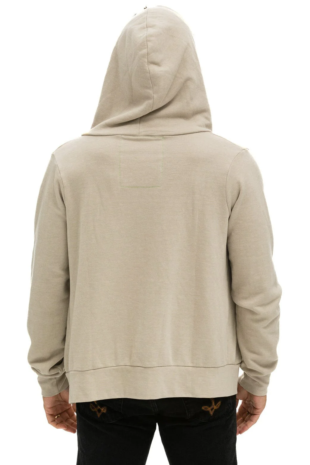 5 STRIPE HOODIE - SAND // RAINBOW WHITE
