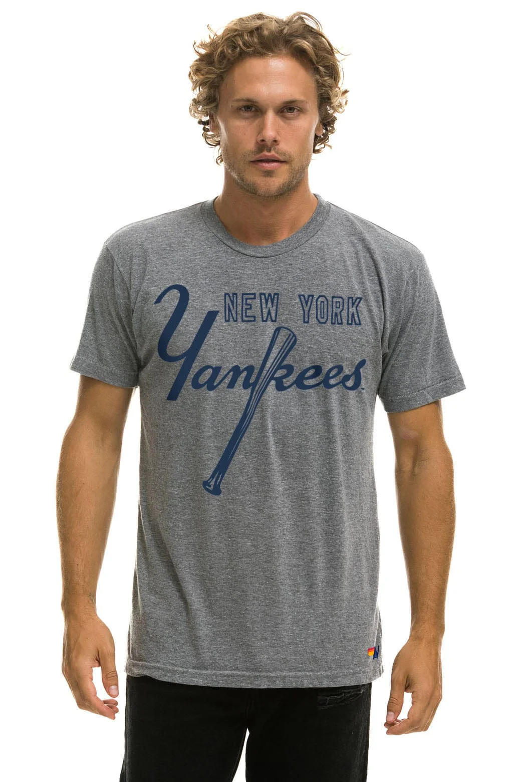 363-ny-yankees-bolt-crew-tee-heather-1.webp NY YANKEES BOLT CREW TEE - HEATHER