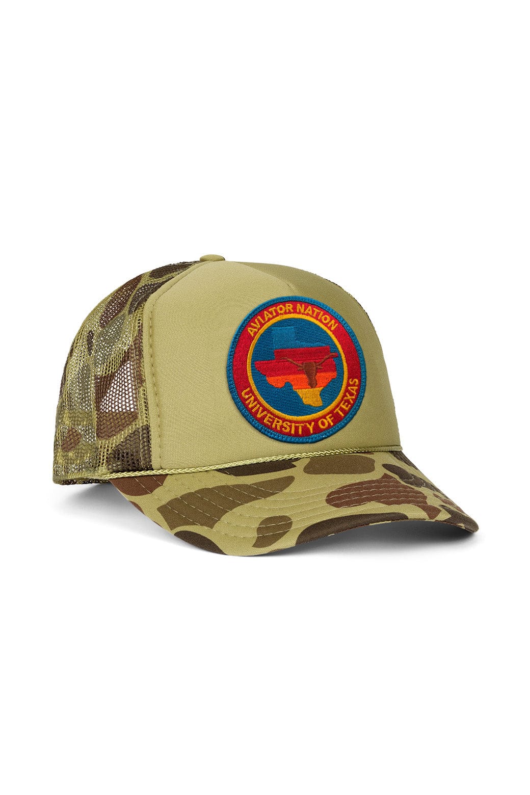 4658-university-of-texas-circle-patch-vintage-low-rise-trucker-camo-1.jpg UNIVERSITY OF TEXAS CIRCLE PATCH VINTAGE LOW RISE TRUCKER - CAMO