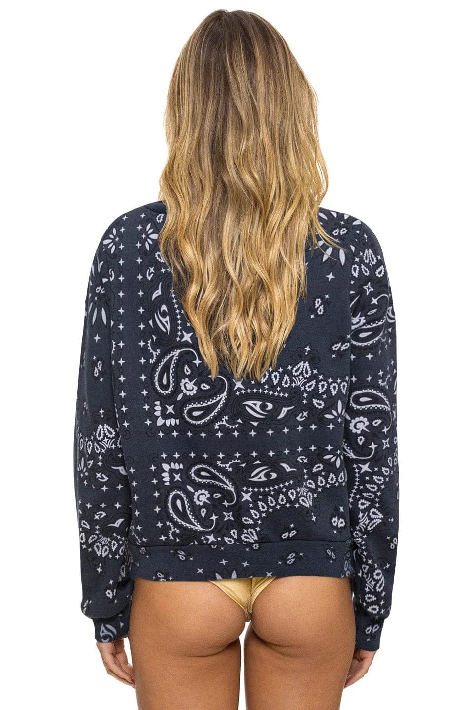 BANDANA RELAXED CREW SWEATSHIRT - CHARCOAL