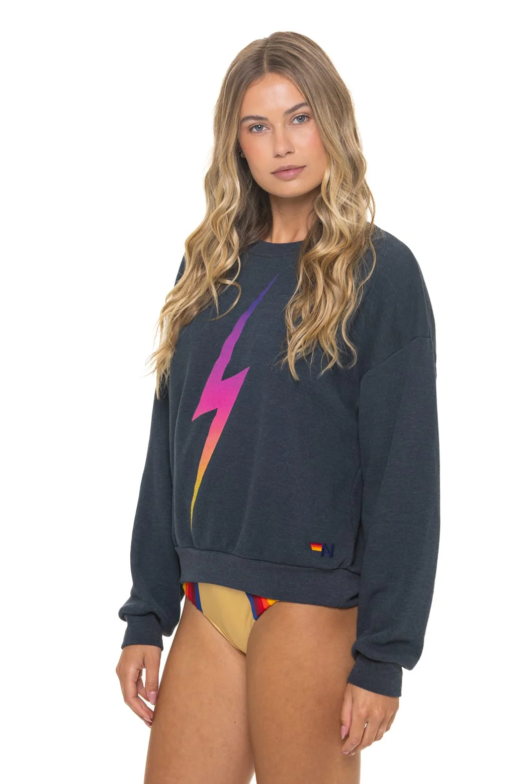 808-bolt-fade-relaxed-crew-sweatshirt-charcoal-pink-purple-5.webp BOLT FADE RELAXED CREW SWEATSHIRT - CHARCOAL // PINK // PURPLE