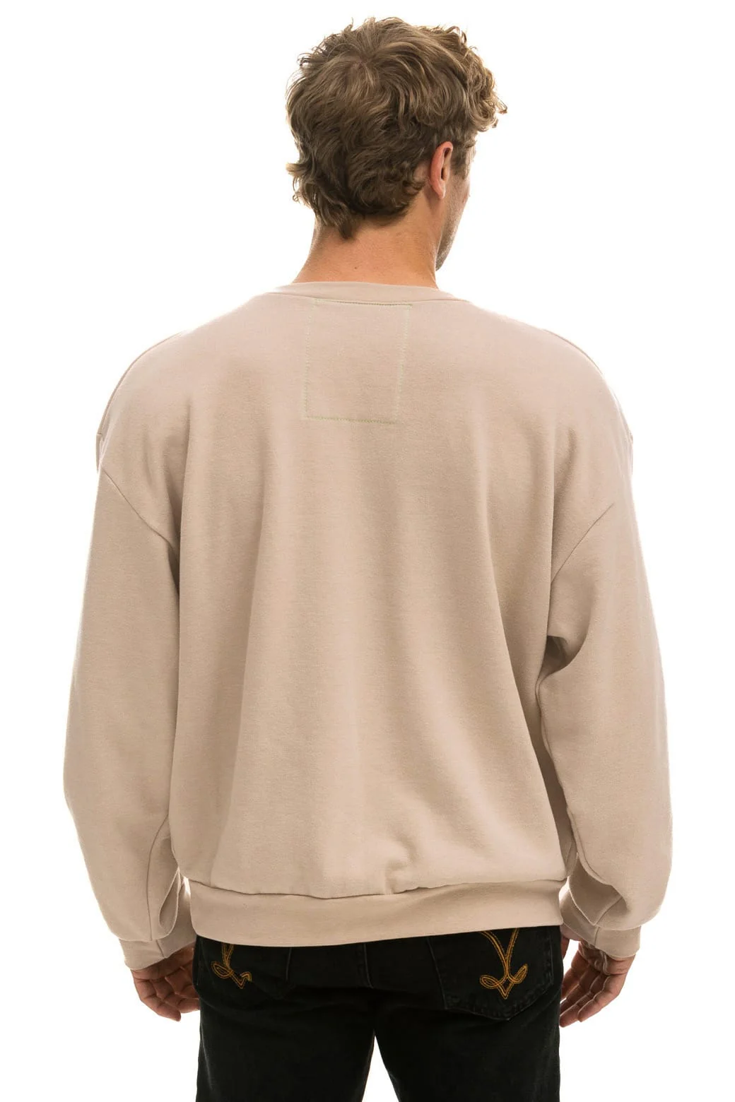 BOLT FADE RELAXED CREW SWEATSHIRT - SAND // PINK // PURPLE