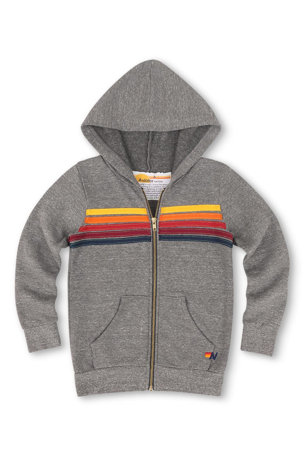 8350-kid-s-5-stripe-hoodie-heather-grey-1.jpg KID'S 5 STRIPE HOODIE - HEATHER GREY