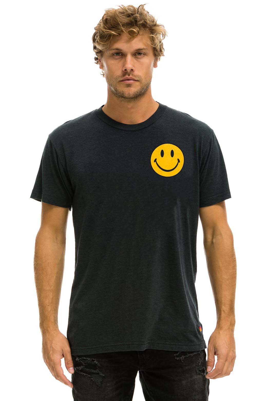 8906-smiley-2-crew-tee-charcoal-1.jpg SMILEY 2 CREW TEE - CHARCOAL