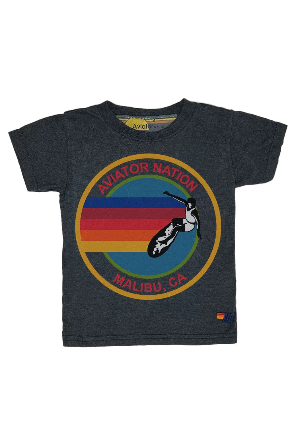 KID'S AVIATOR NATION MALIBU TEE - CHARCOAL