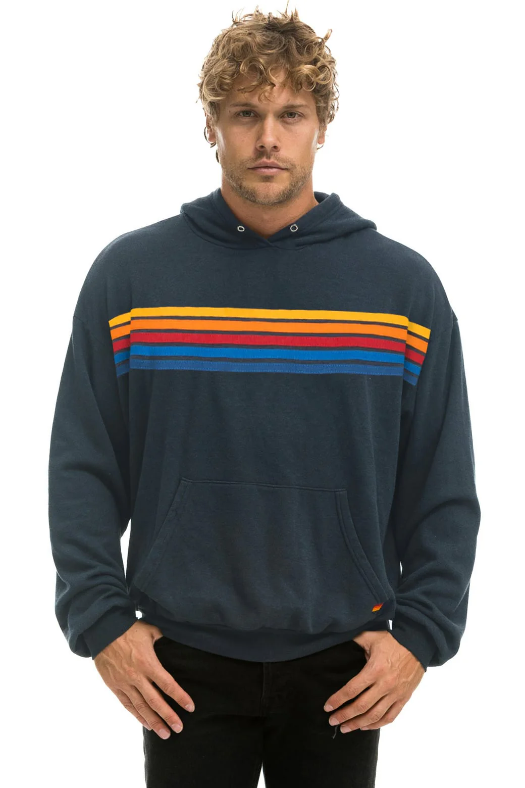 99-5-stripe-relaxed-pullover-hoodie-charcoal-2.webp 5 STRIPE RELAXED PULLOVER HOODIE - CHARCOAL